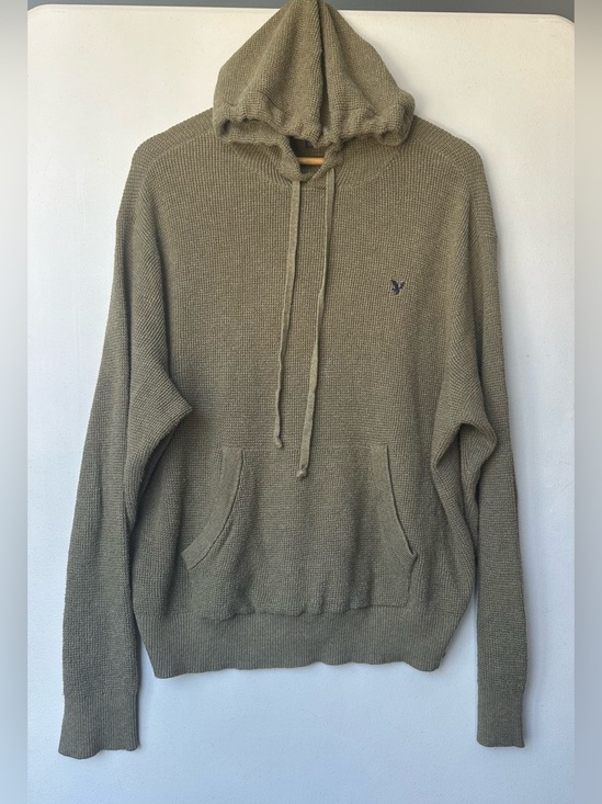 American Eagle Outfitters Other - American Eagle Outfitters Olive Green Knit Hooded Sweatshirt - Men's
